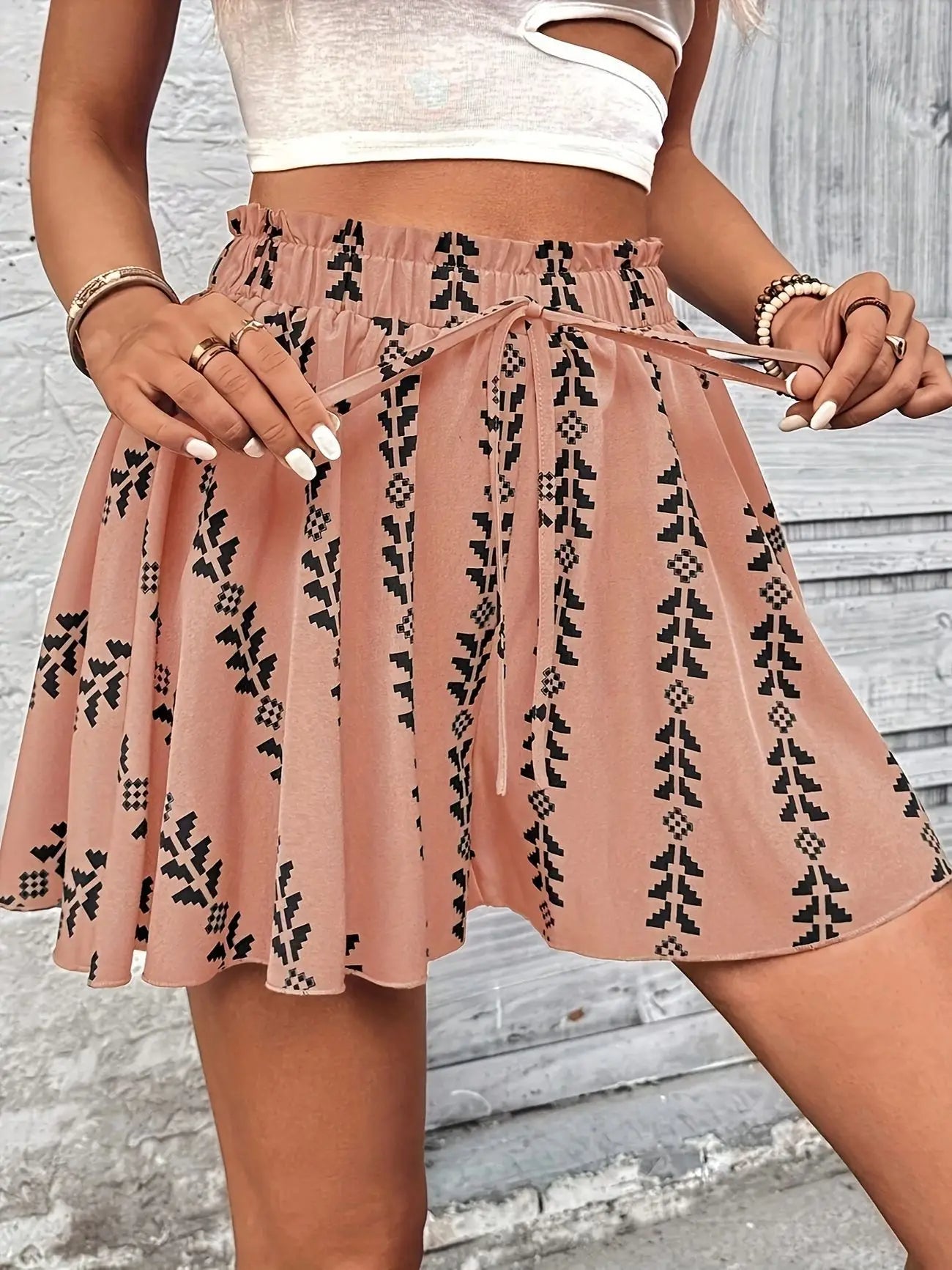 Shorts acampanados Abigail estilo boho