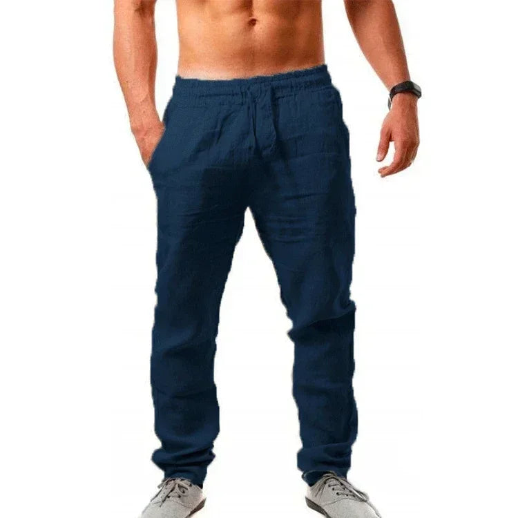 Pantalones Baggy  Casuales de Algodón y Lino