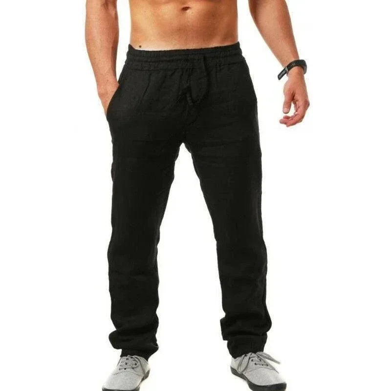 Pantalones Baggy  Casuales de Algodón y Lino