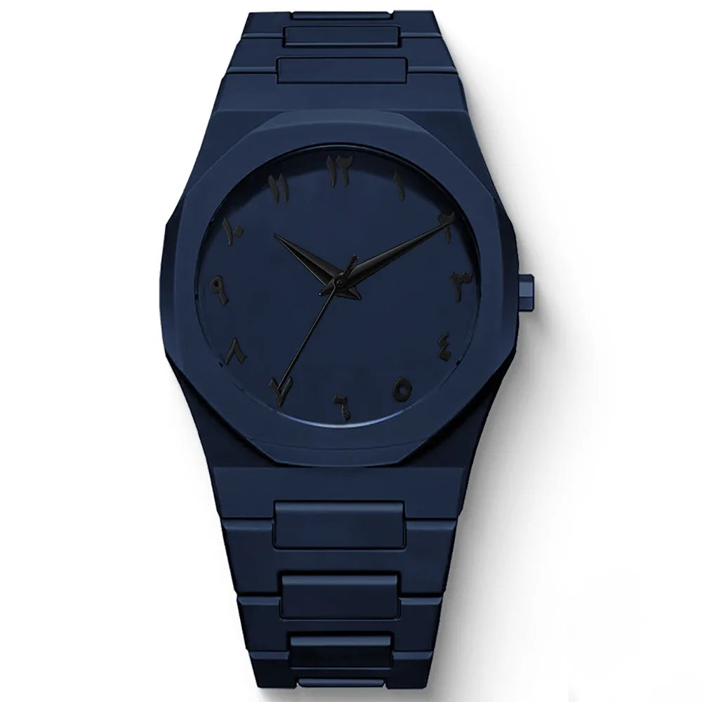 Reloj Digital Árabe Casual con Correa de Goteo de Aceite