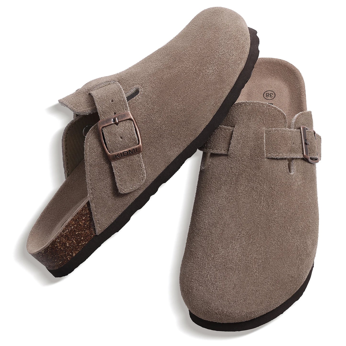 Zuecos de Ante Sintético para Mujer y Hombre