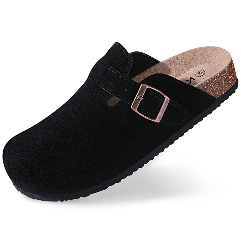 Zuecos de Ante Sintético para Mujer y Hombre