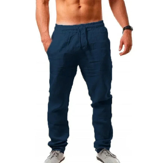 Pantalones Baggy  Casuales de Algodón y Lino