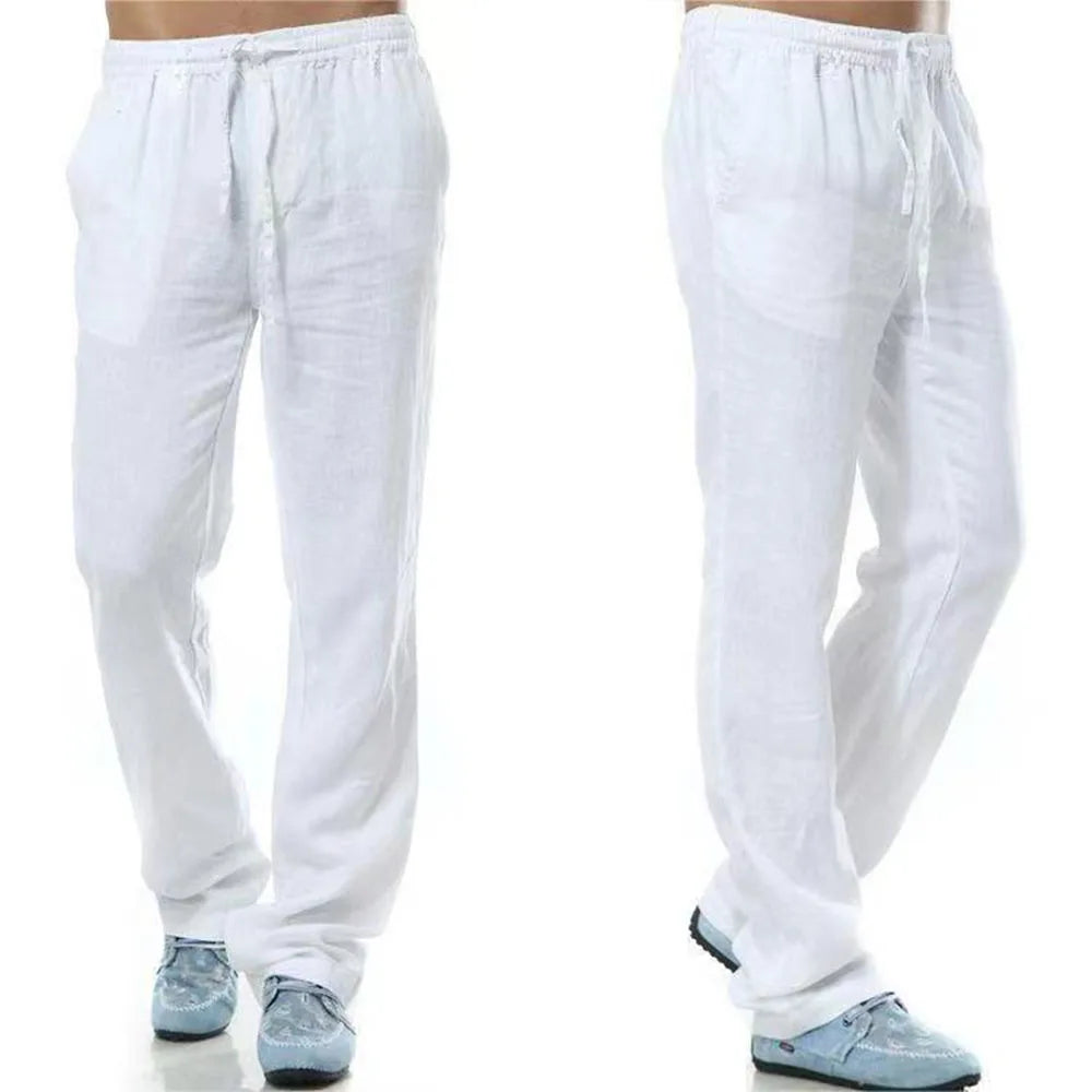 Pantalon de lino y algodón