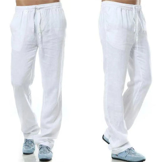 Pantalon de lino y algodón