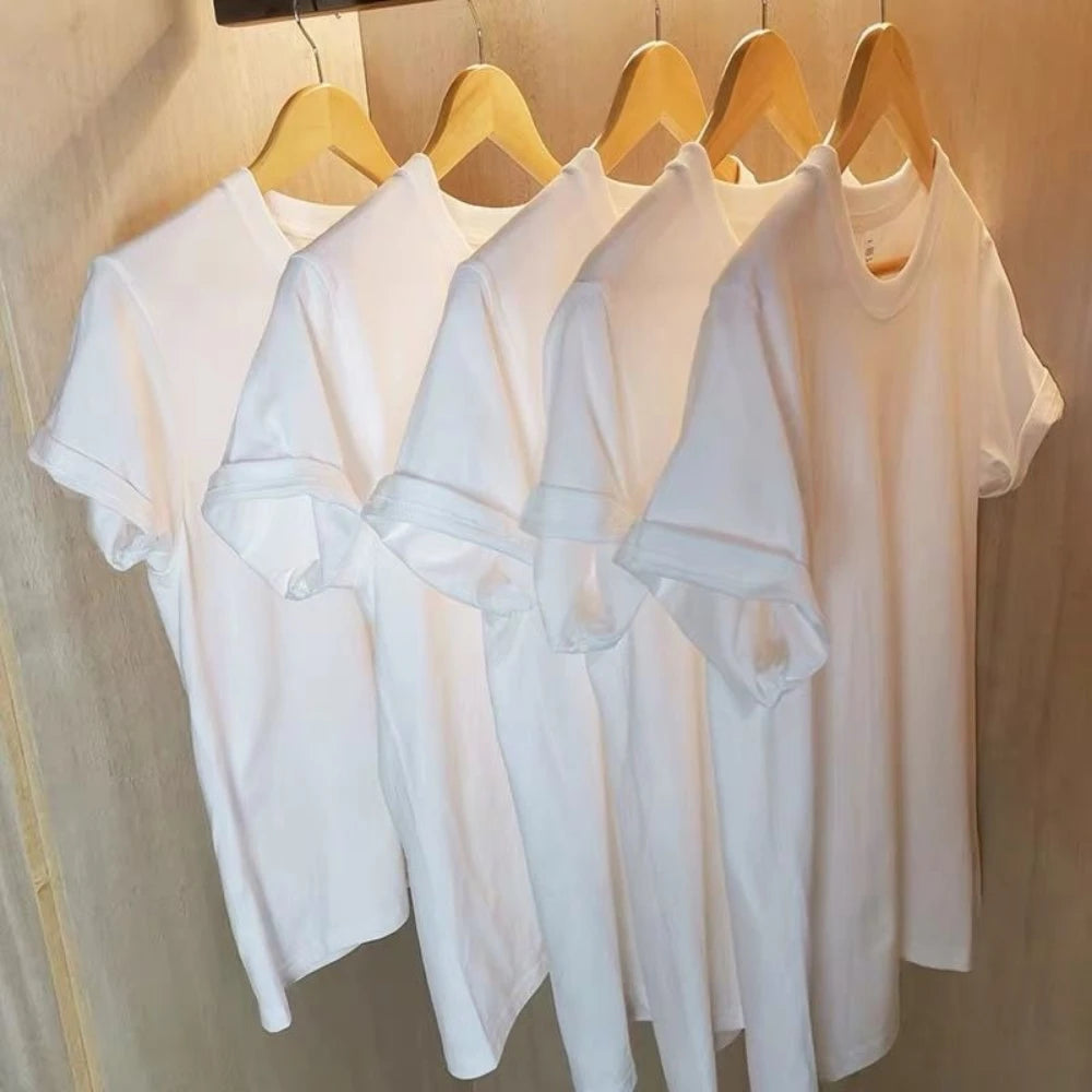 Camisetas lisas de algodón 100% para hombre y mujer