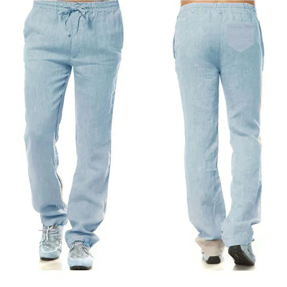 Pantalon de lino y algodón