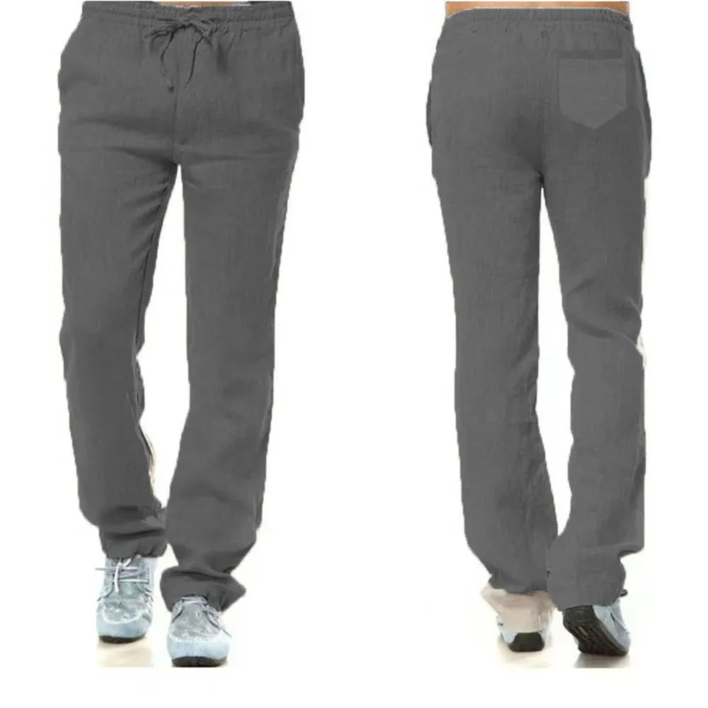 Pantalon de lino y algodón