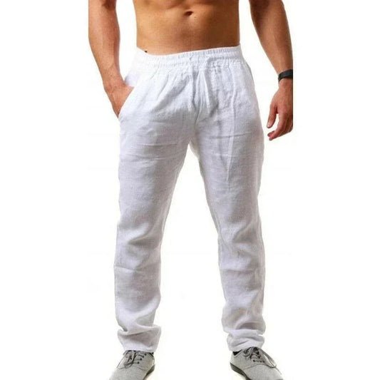Pantalones Baggy  Casuales de Algodón y Lino