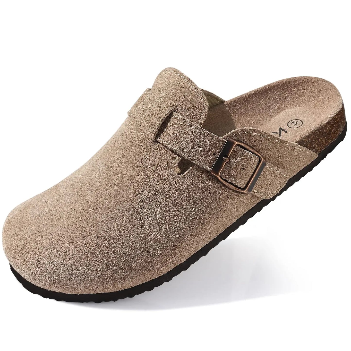 Zuecos de Ante Sintético para Mujer y Hombre