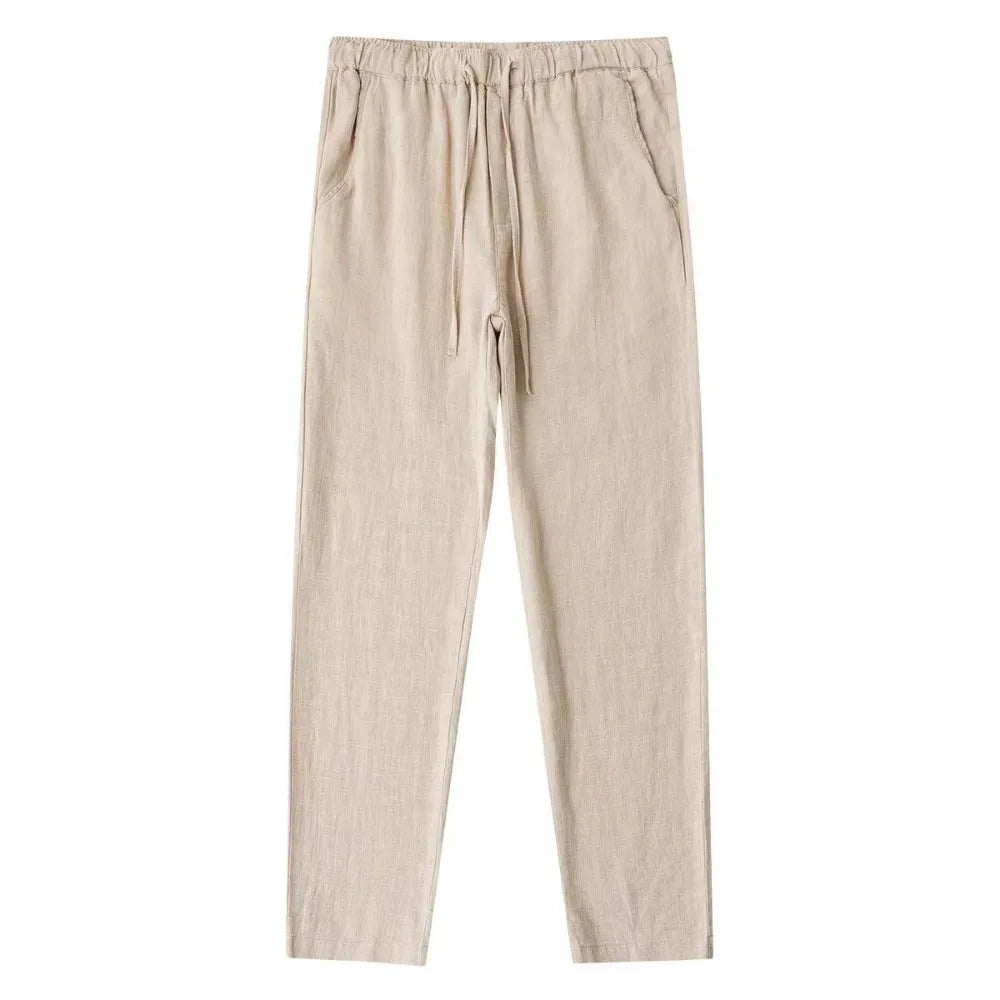 Pantalon de lino y algodón