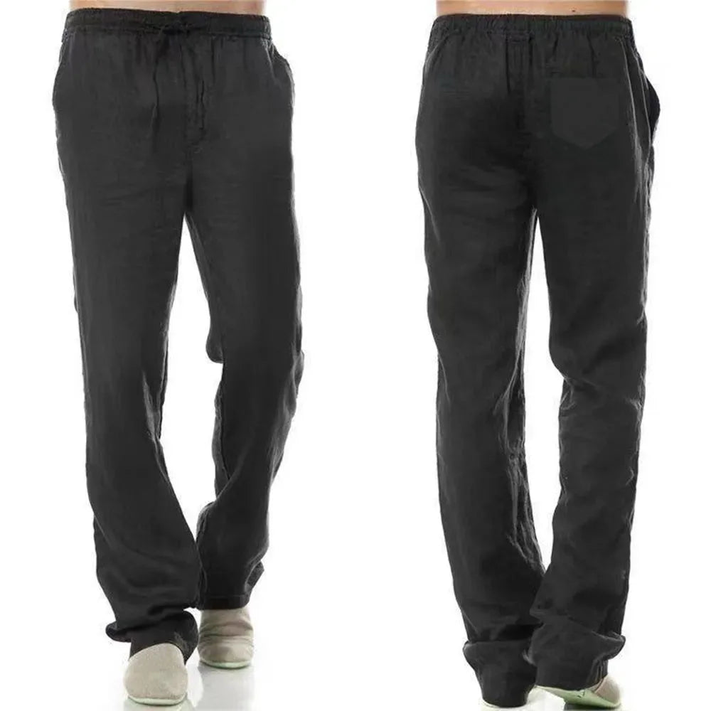 Pantalon de lino y algodón