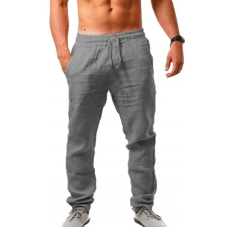 Pantalones Baggy  Casuales de Algodón y Lino