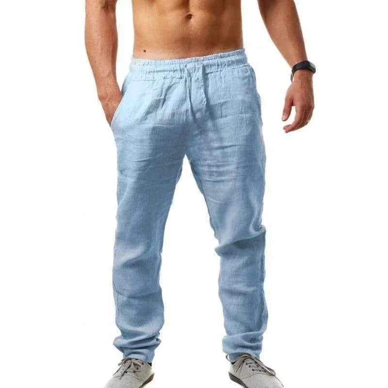 Pantalones Baggy  Casuales de Algodón y Lino