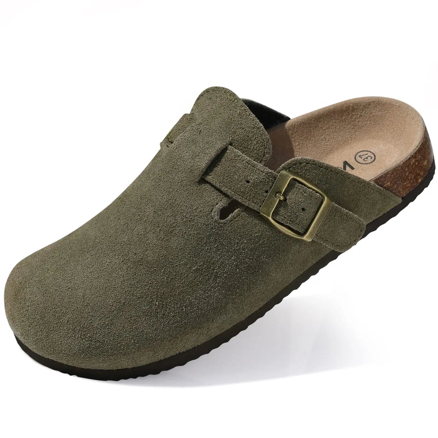 Zuecos de Ante Sintético para Mujer y Hombre
