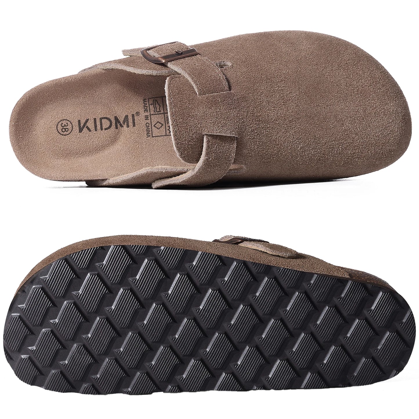 Zuecos de Ante Sintético para Mujer y Hombre