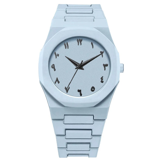 Reloj Digital Árabe Casual con Correa de Goteo de Aceite