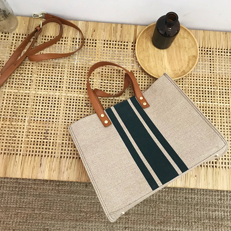 Bolsos de Tela Simple de Rayas