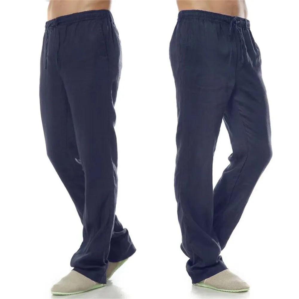 Pantalon de lino y algodón