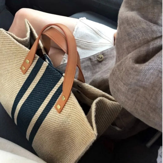 Bolsos de Tela Simple de Rayas