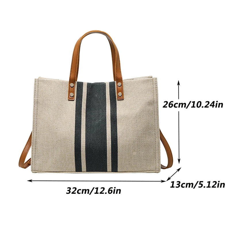 Bolsos de Tela Simple de Rayas