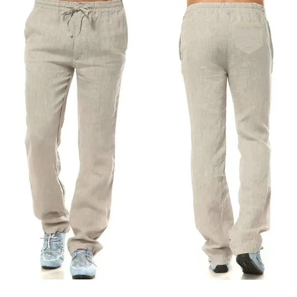 Pantalon de lino y algodón