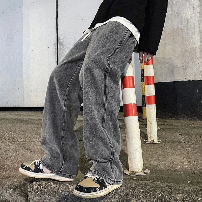 Pantalones Vaqueros Sueltos Coreanos
