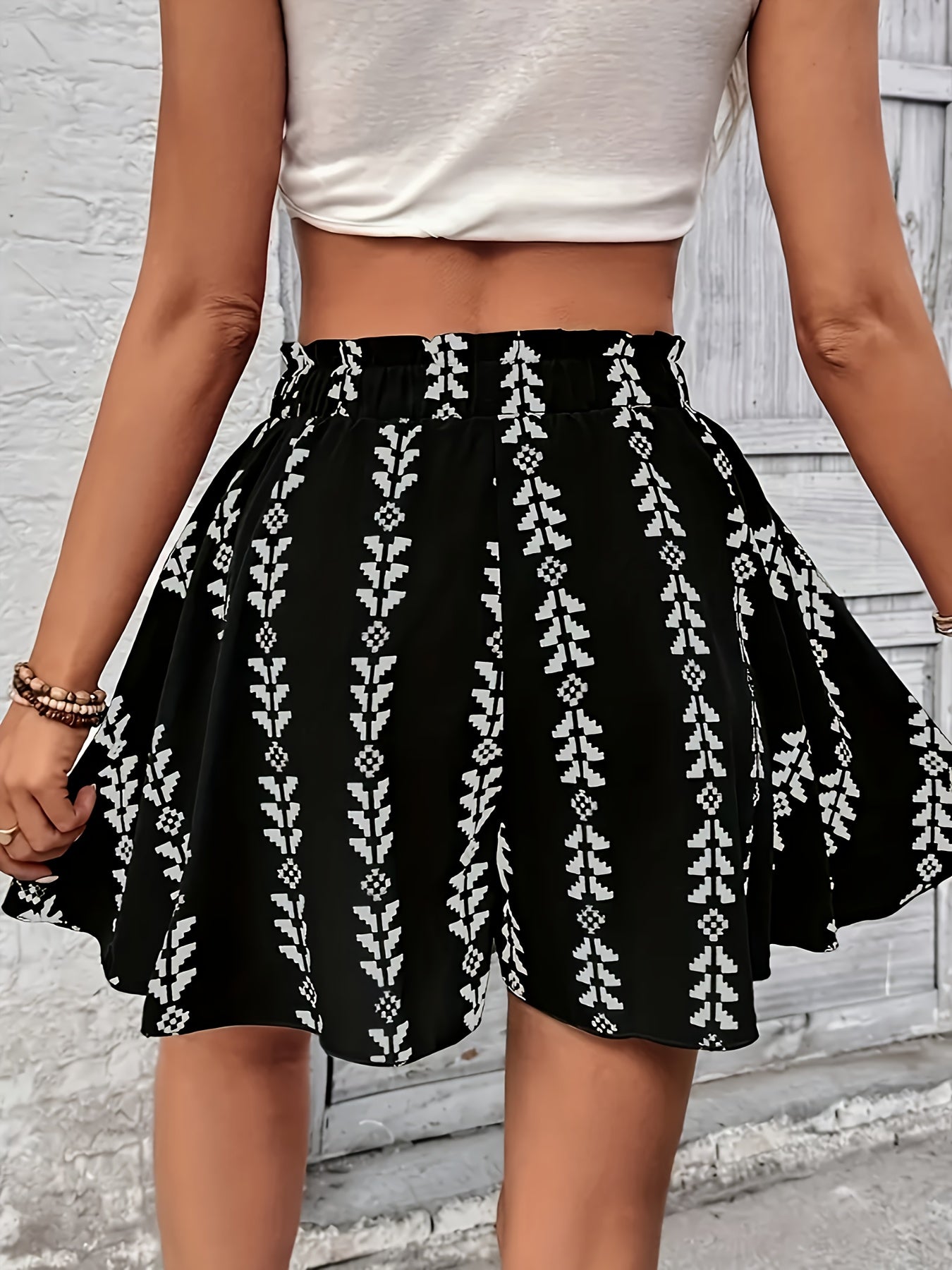 Shorts acampanados Abigail estilo boho